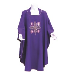 Casula ricamo croce Quattro Evangelisti