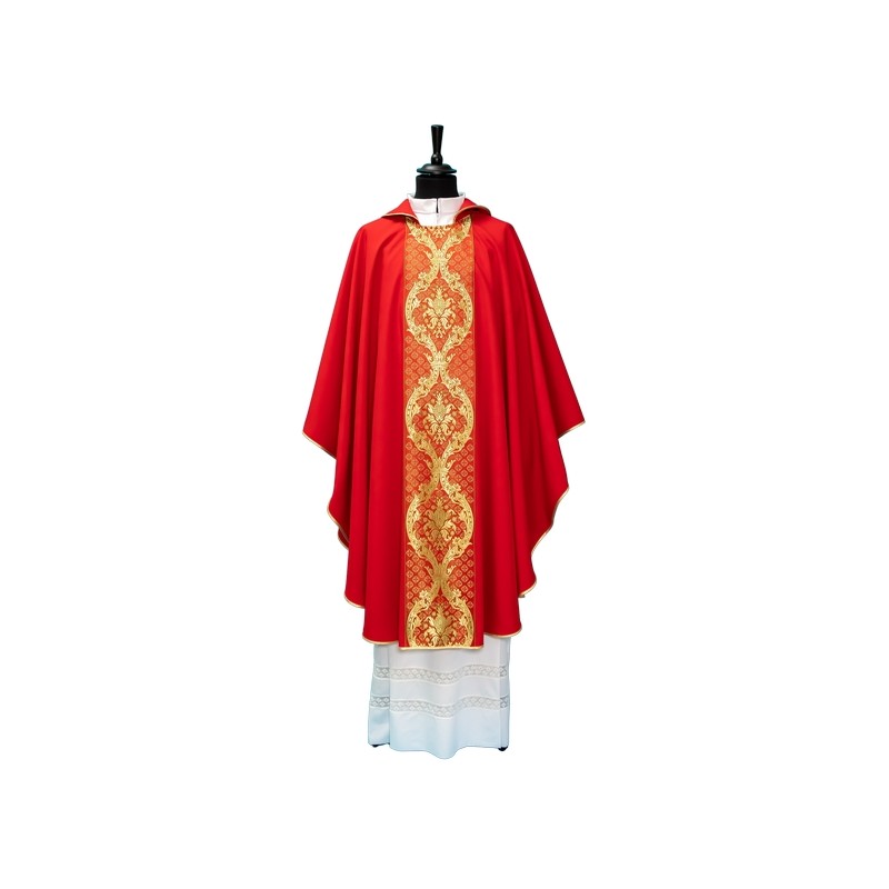 Casula con stolone davanti e dietro gallone fronte e retro