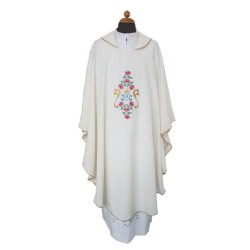 Casula Mariana ricamo "M" e rose