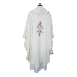Casula Mariana ricamo "M" e rose