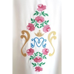 Casula Mariana ricamo "M" e rose