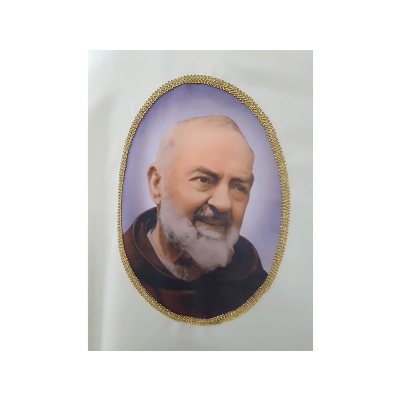Casula con stampa Padre Pio sul fronte