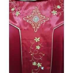Casula in seta 100% ricamata