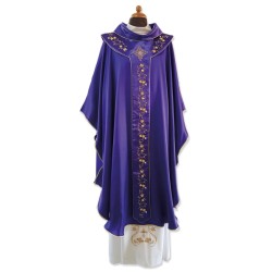 Casula in seta 100% ricamata