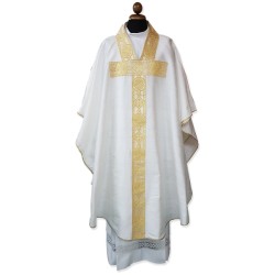 Casula in tessuto shantung pura seta 100% ricamata
