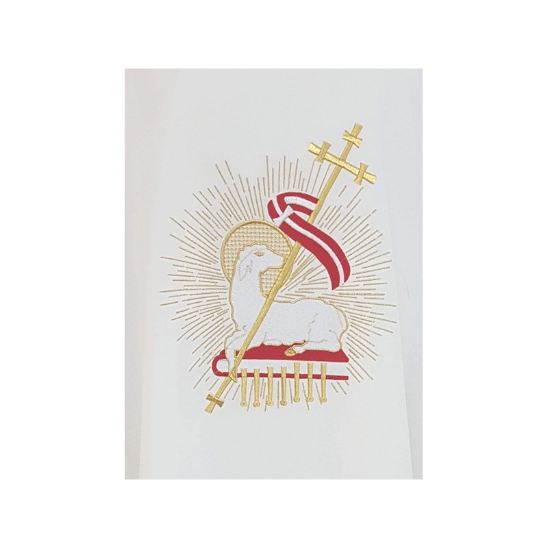 Casula solenne in pura lana riccamente  ricamata