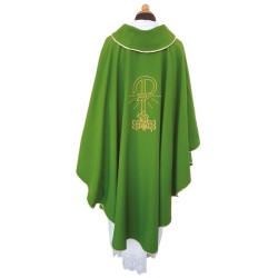 Casula ricamo pace-gigli in tessuto Vaticano poliestere