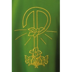 Casula ricamo pace-gigli in tessuto Vaticano poliestere