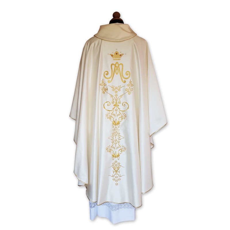 Casula avorio in raso misto cotone con stampa personalizzabile