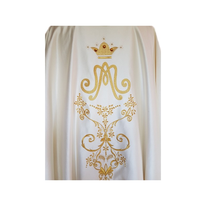 Casula avorio in raso misto cotone con stampa personalizzabile