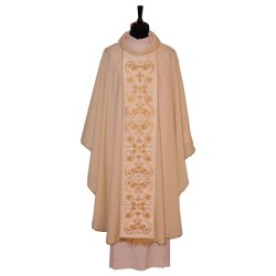Casula solenne ricamata in pura lana