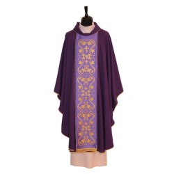 Casula solenne ricamata in pura lana
