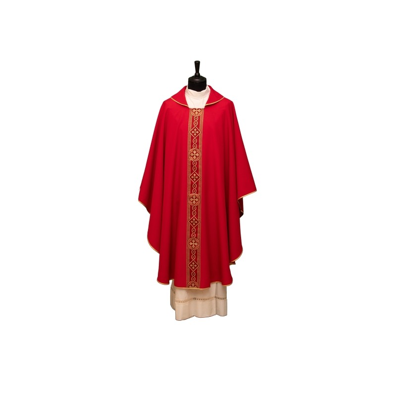 Casula con gallone davanti e dietro, in tessuto poliestere