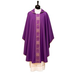 Casula con gallone davanti e dietro, in tessuto poliestere