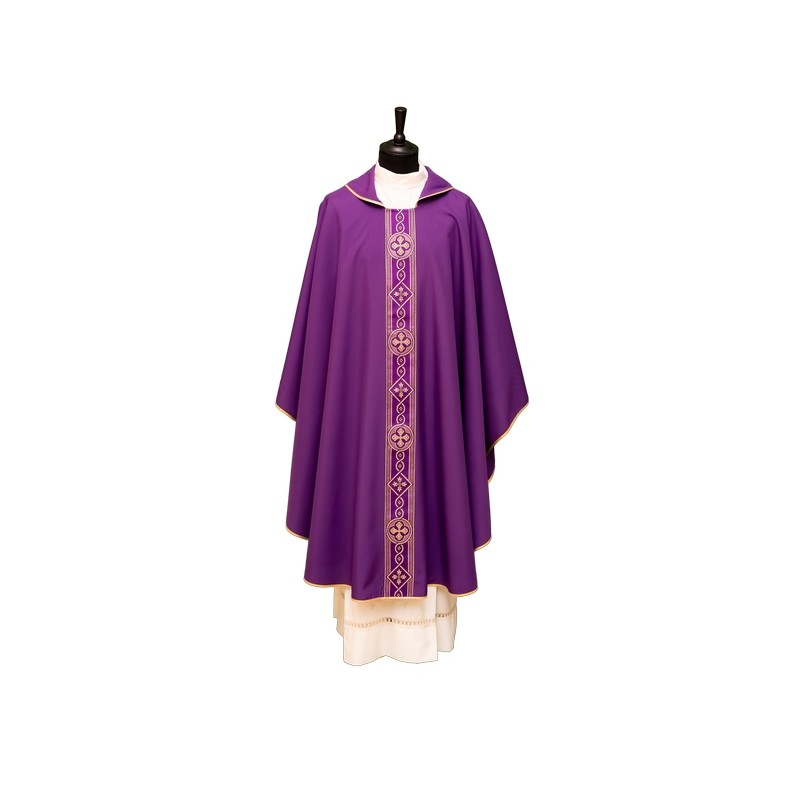 Casula con gallone davanti e dietro, in tessuto poliestere