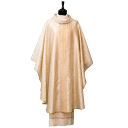 Casula in tessuto damascato e gallone