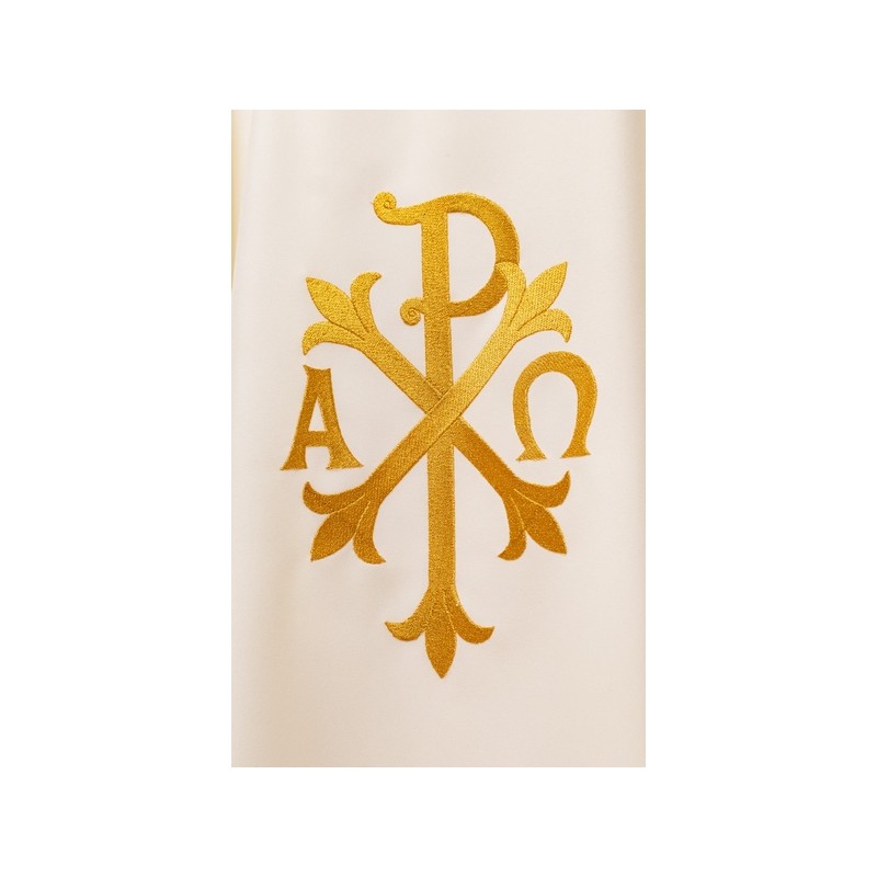 Casula con ricamo pane,pesci  in tessuto x poliestere