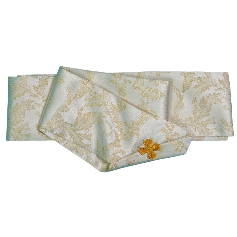 Casula in tessuto damascato e gallone