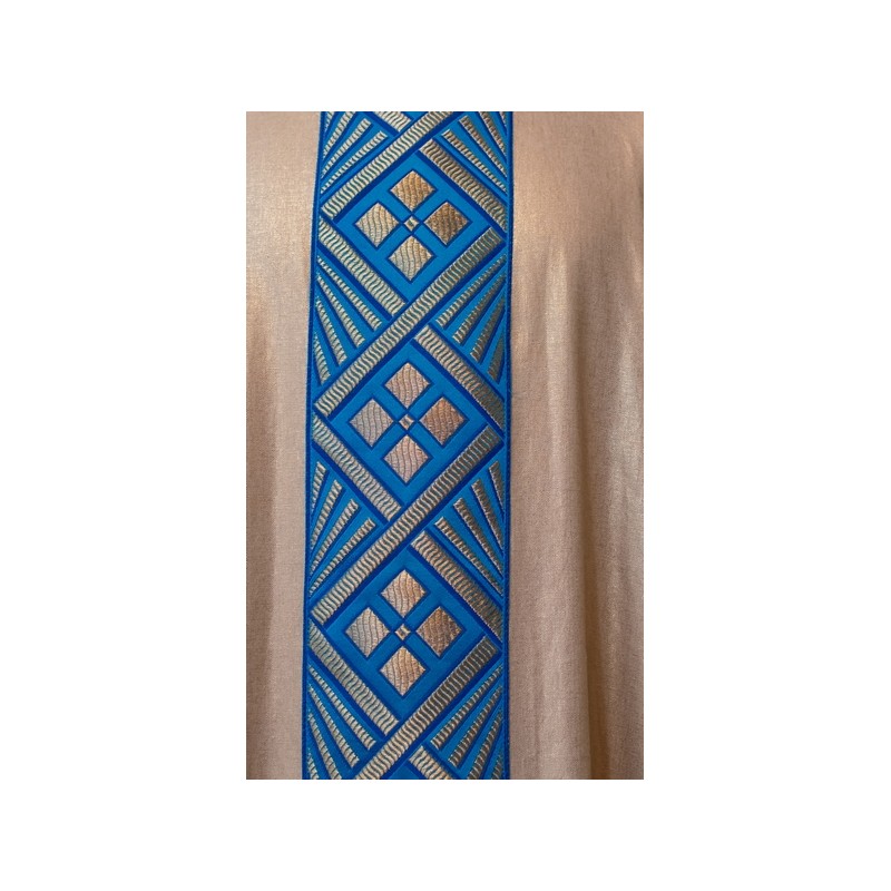 Casula in tessuto puro lino gallone azzurro