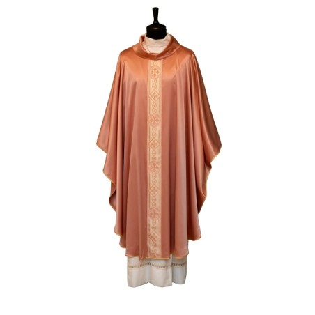 Casula in tessuto misto seta rosa