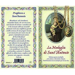 Biglietto storia preghiera medaglia di S. Antonio di Padova