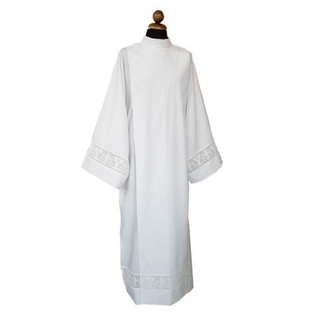 Camice con piegoni merletto croce e calice