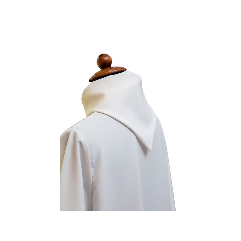 Camice svasato finto cappuccio in misto cotone