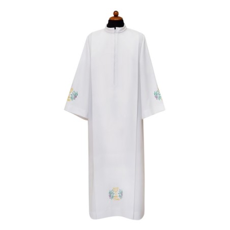 Camice con piegoni con ricamo colorato, in misto cotone