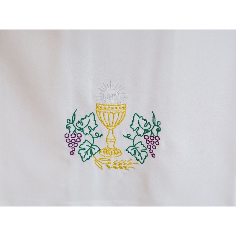 Camice con piegoni con ricamo colorato, in misto cotone