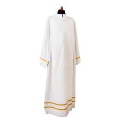 Camice con piegoni e bordo color oro, in misto cotone