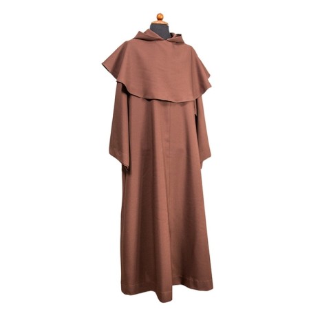 Camice Francescano con cappuccio e mantellina