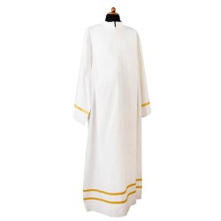 Camice con piegoni e bordo color oro, in misto cotone