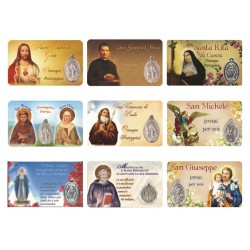 Tesserina medaglia e preghiera