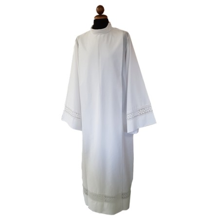 Camice con merletto sul fondo e sulle maniche in misto cotone