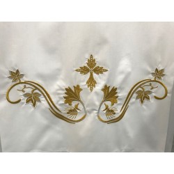 Camice in misto cotone ricamato sul davanti e sulle maniche, cerniera sulla spalla