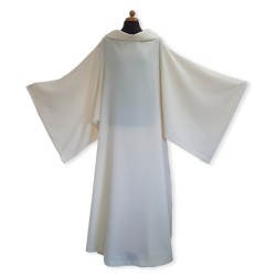 Camice svasato, maniche larghe e cappuccio in poliestere