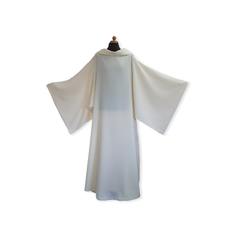 Camice svasato, maniche larghe e cappuccio in poliestere