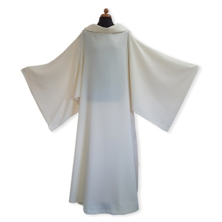 Camice svasato, maniche larghe e cappuccio in poliestere