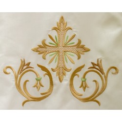 Camice con piegoni e cerniera sulla spalla con ricco ricamo in misto cotone