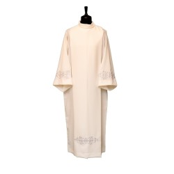 Camice con piegoni ricamato con  cerniera sulle spalle