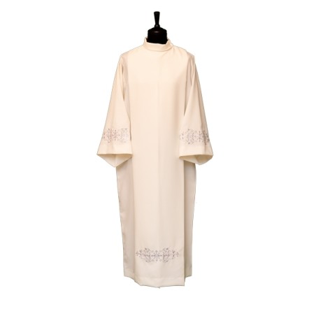 Camice con piegoni ricamato con  cerniera sulle spalle