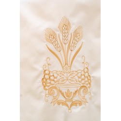 Camice con piegoni e cerniera sulla spalla con ricco ricamo in misto cotone