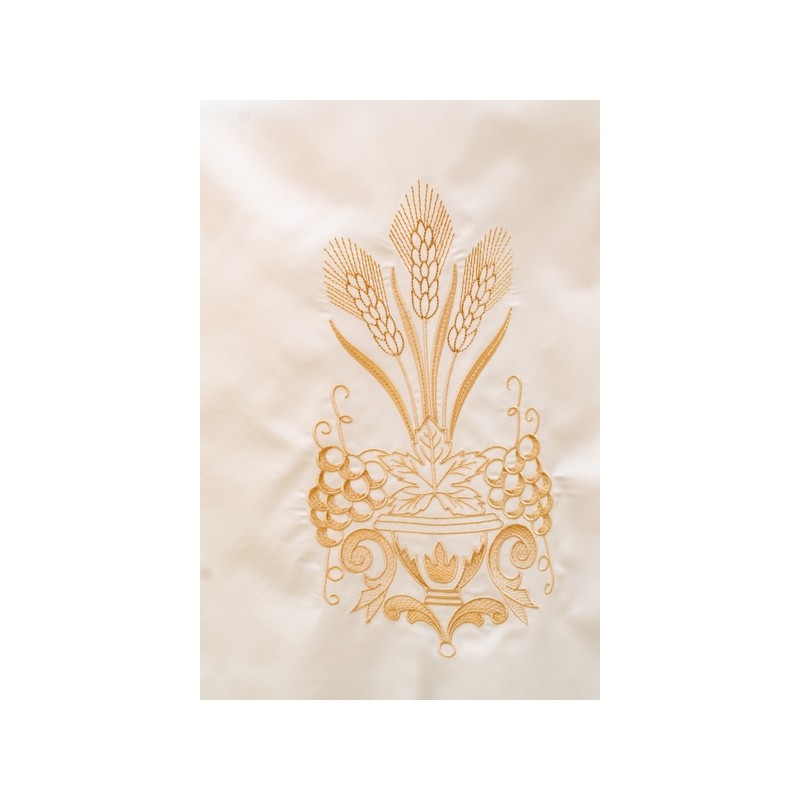 Camice con piegoni e cerniera sulla spalla con ricco ricamo in misto cotone