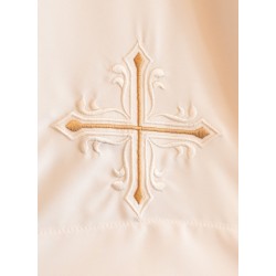 Camice ricamato leggerissimo svasato con collo risvoltato e cerniera sulle spalle