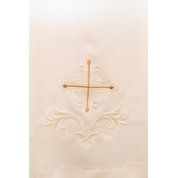 Camice ricamato leggerissimo svasato con collo risvoltato e cerniera sulle spalle