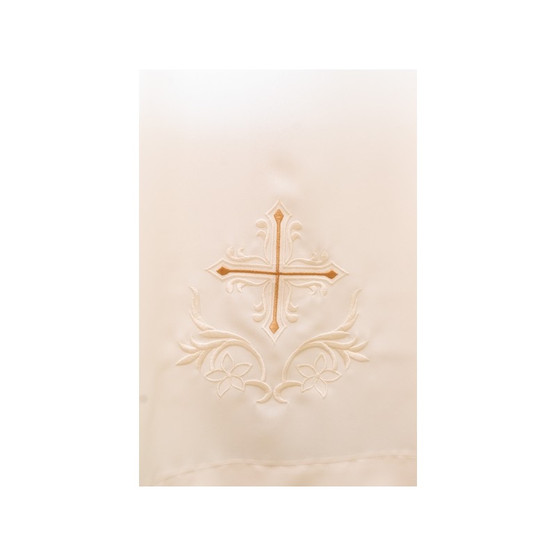 Camice ricamato leggerissimo svasato con collo risvoltato e cerniera sulle spalle