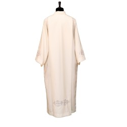 Camice con piegoni ricamato con  cerniera sulle spalle