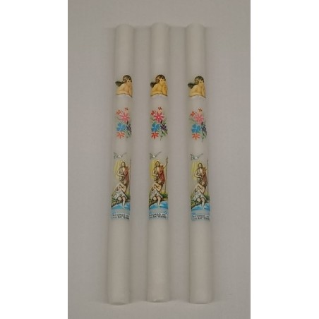 Candela battesimale cm. 28,5 Ø cm 2,2