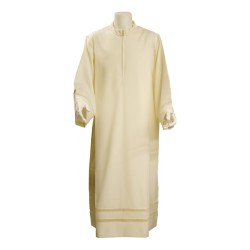 Camice con piegoni c.r. due tramezzi cm.1,5 in lana/pol.