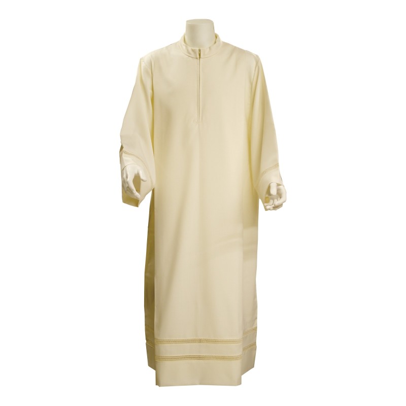 Camice con piegoni c.r. due tramezzi cm.1,5 in lana/pol.